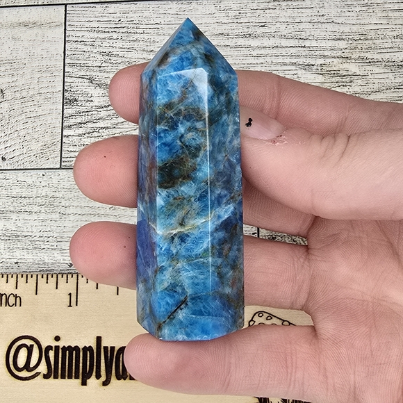 Blue Apatite Crystal Tower - Picture 2 of 5